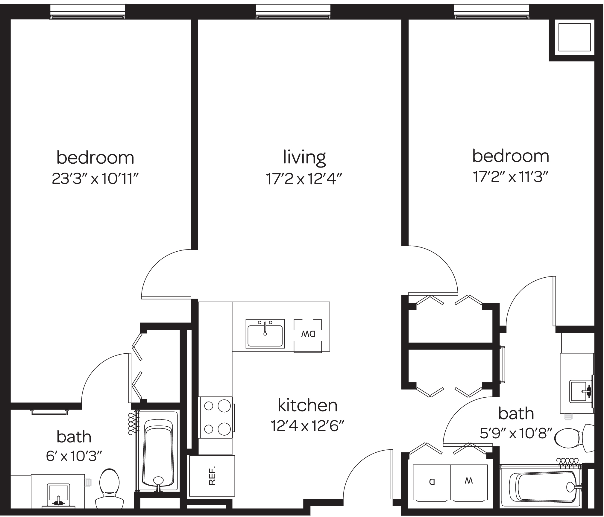 small apartment floor plan